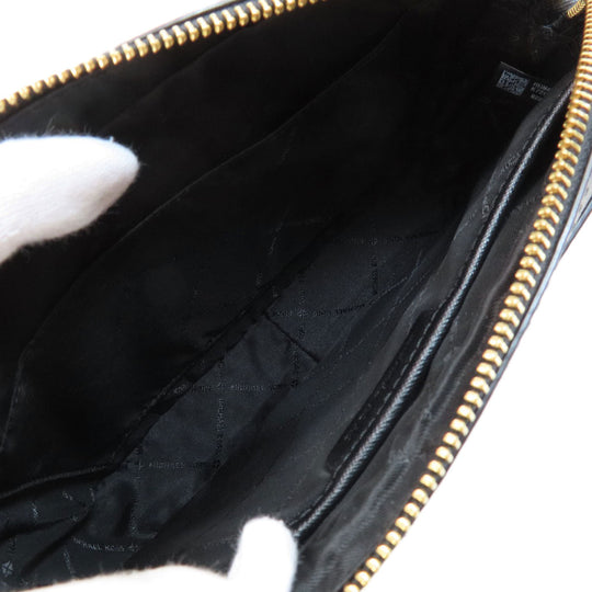 MICHAEL KORS Shoulder Bag PVC black logoMetal Women Used Authentic