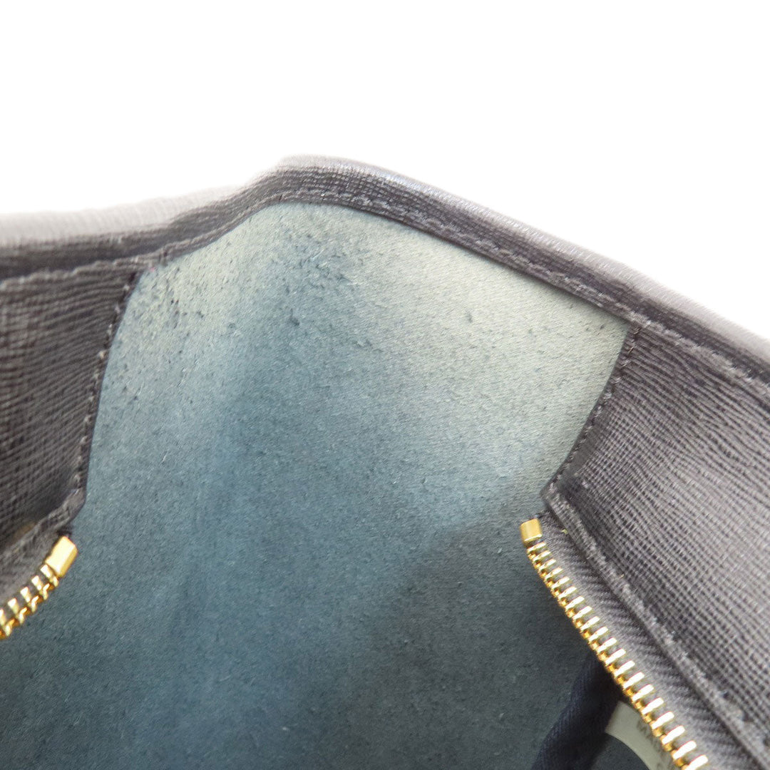 COACH Tote Bag 23576 leather black logo Women Used Authentic