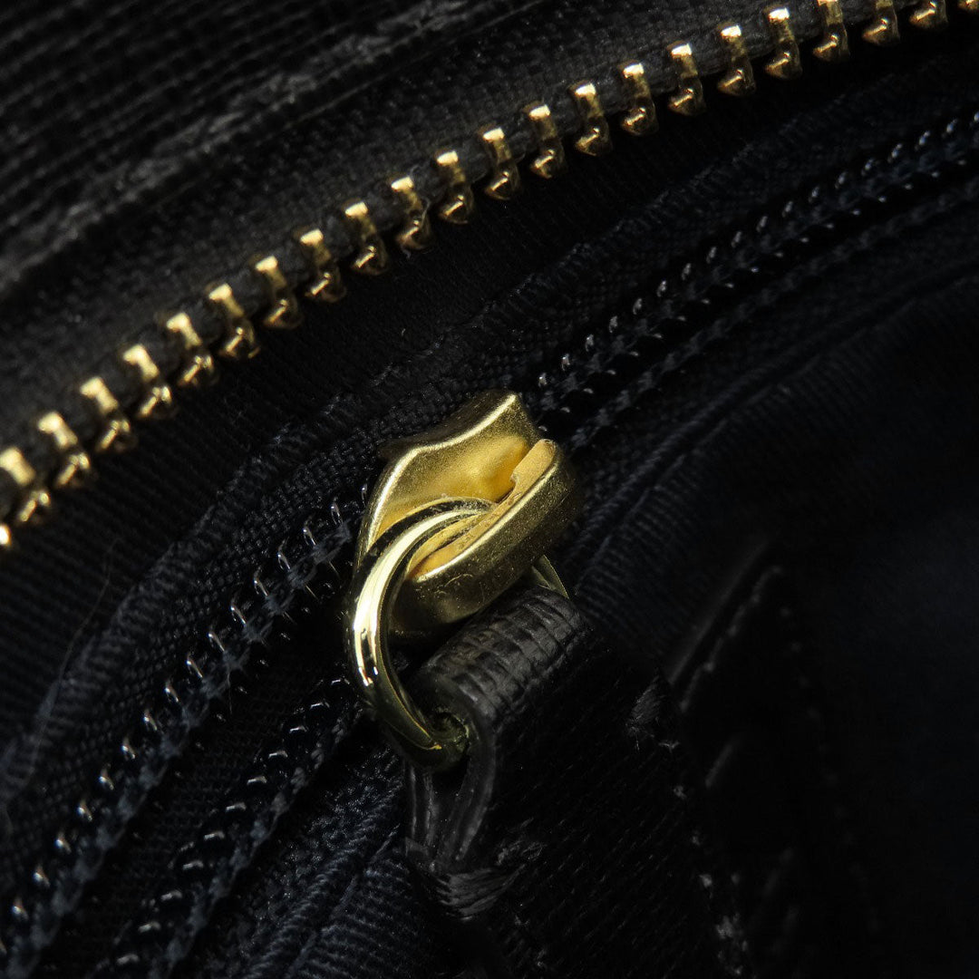 COACH Tote Bag 23576 leather black logo Women Used Authentic