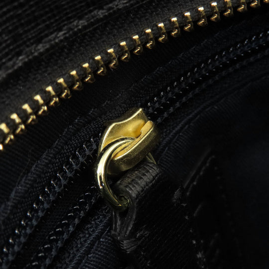 COACH Tote Bag 23576 leather black logo Women Used Authentic