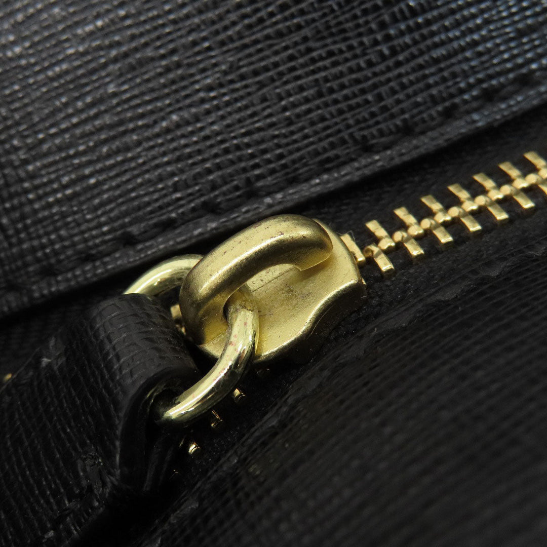 COACH Tote Bag 23576 leather black logo Women Used Authentic