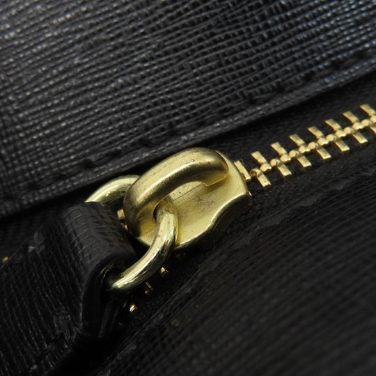 COACH Tote Bag 23576 leather black logo Women Used Authentic