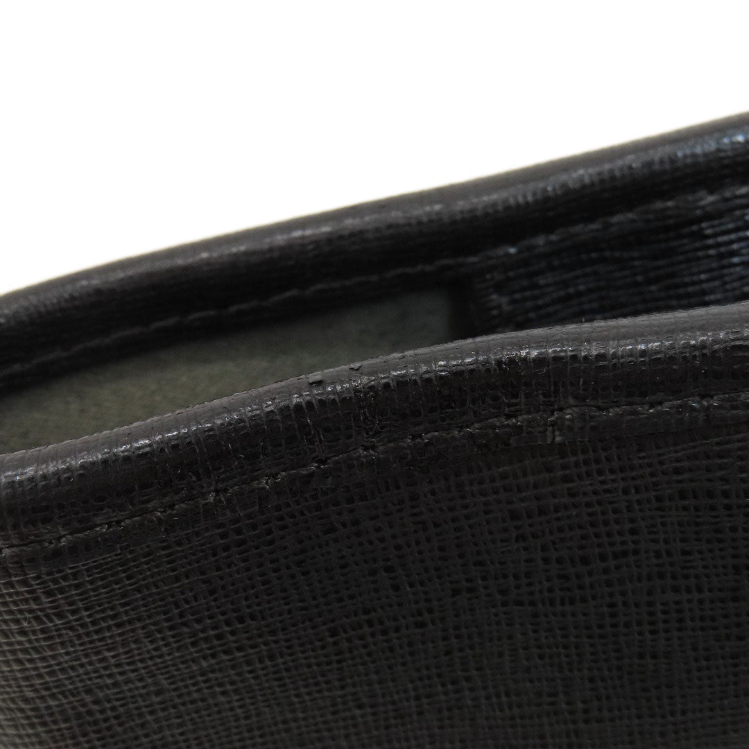 COACH Tote Bag 23576 leather black logo Women Used Authentic