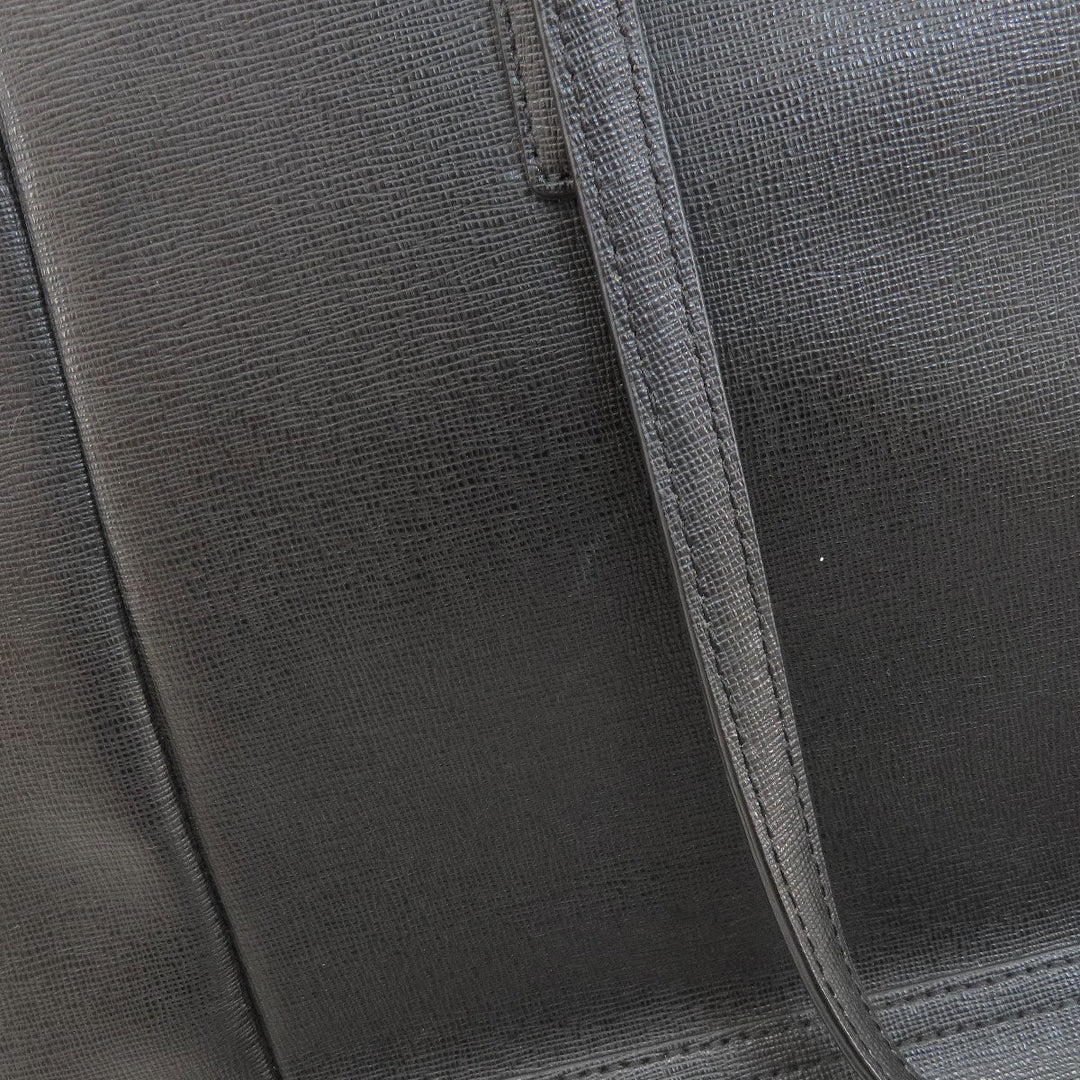 COACH Tote Bag 23576 leather black logo Women Used Authentic