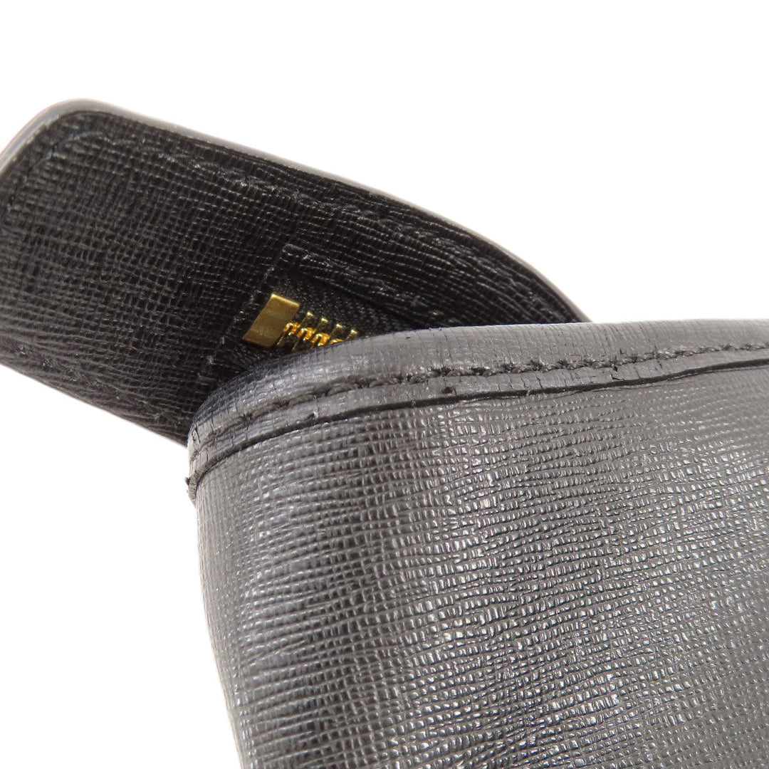 COACH Tote Bag 23576 leather black logo Women Used Authentic