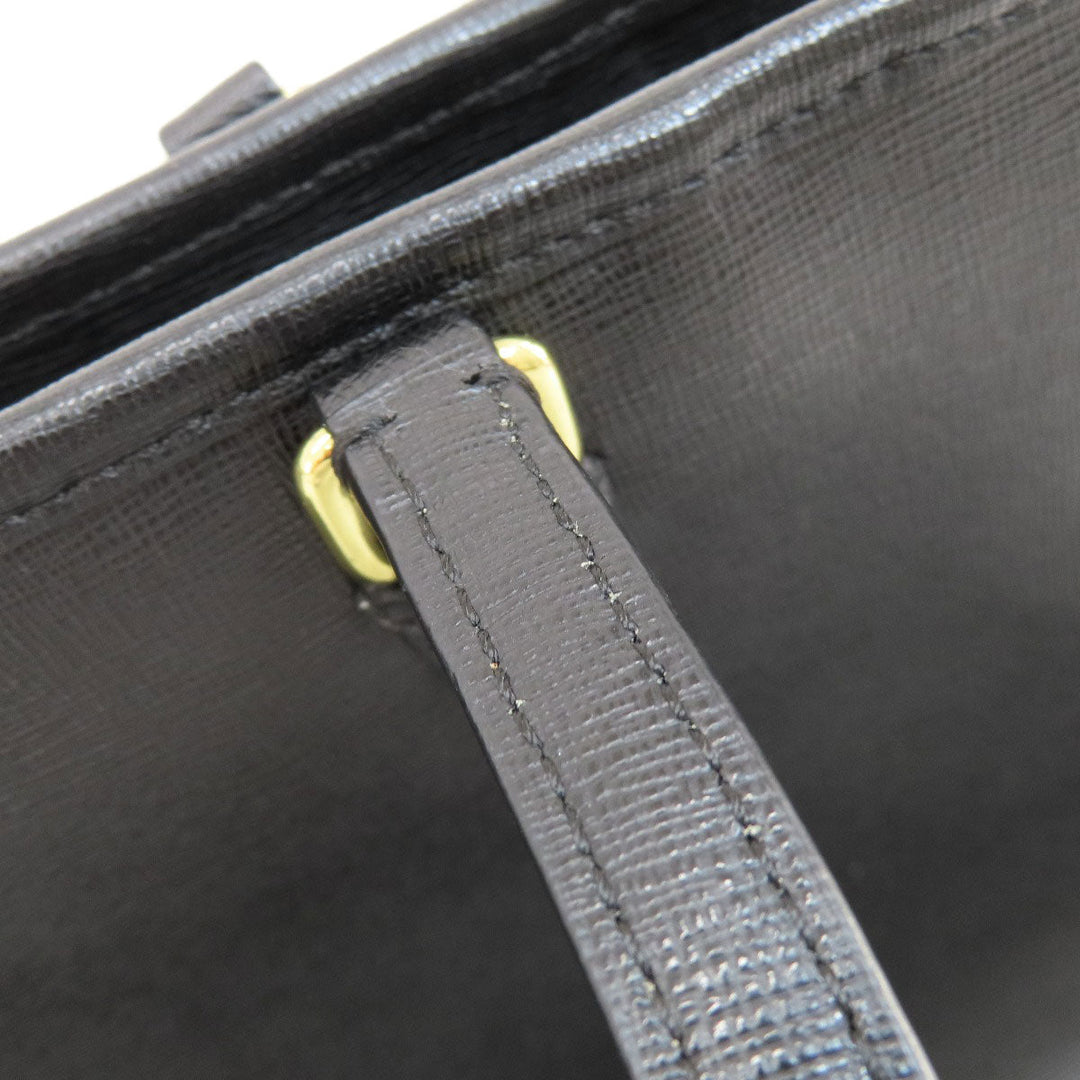 COACH Tote Bag 23576 leather black logo Women Used Authentic