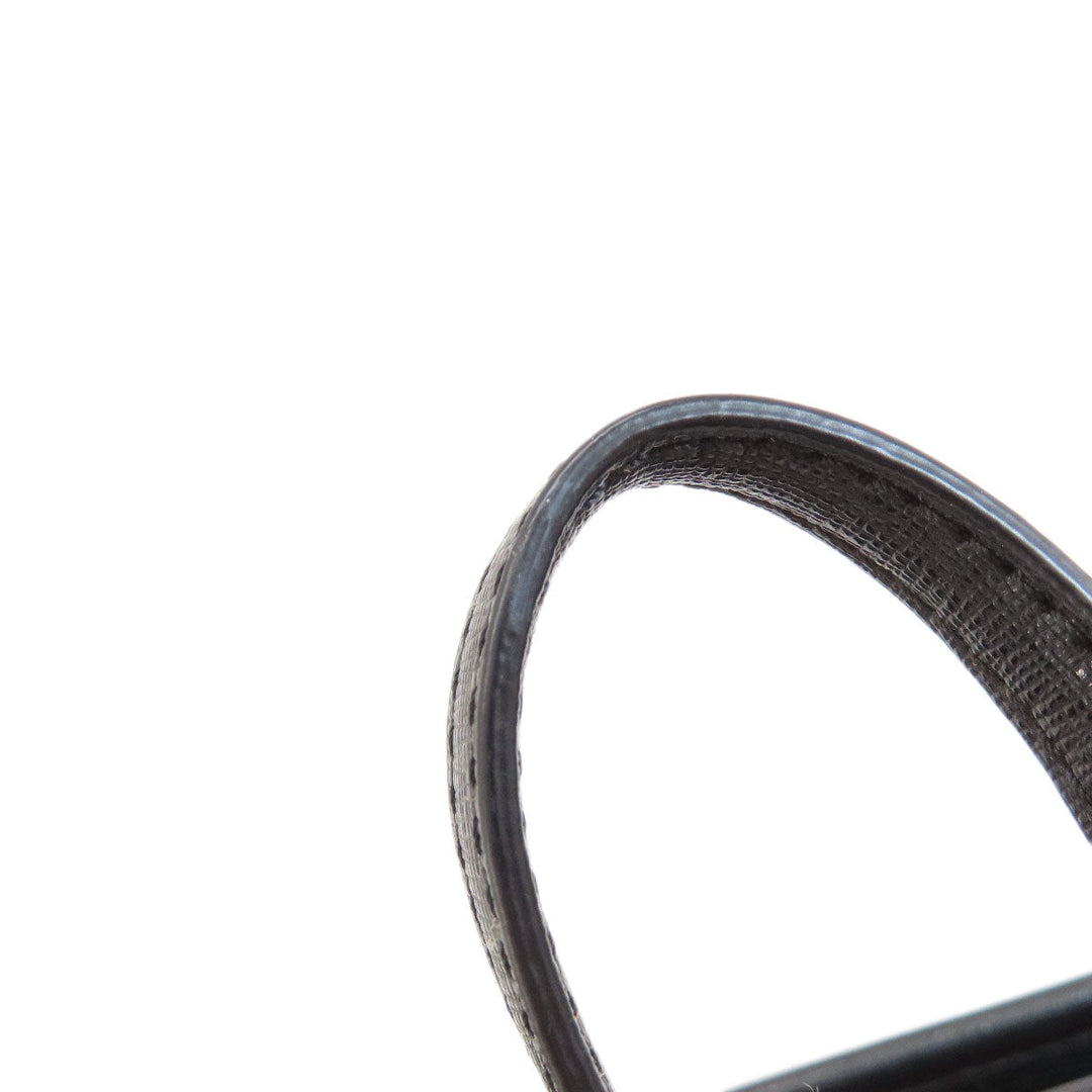 COACH Tote Bag 23576 leather black logo Women Used Authentic