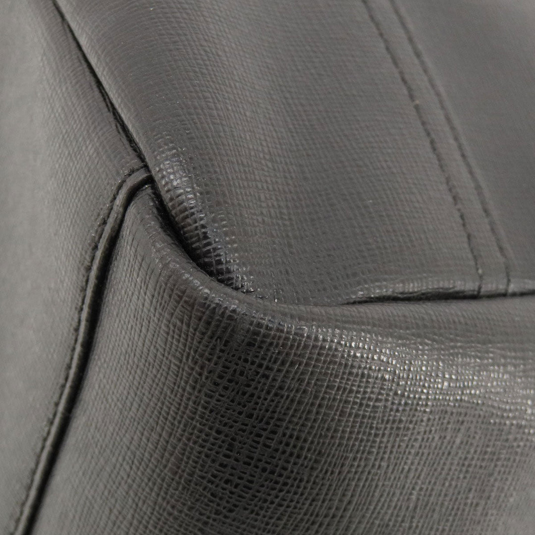 COACH Tote Bag 23576 leather black logo Women Used Authentic