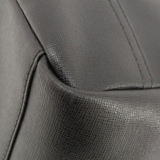 COACH Tote Bag 23576 leather black logo Women Used Authentic