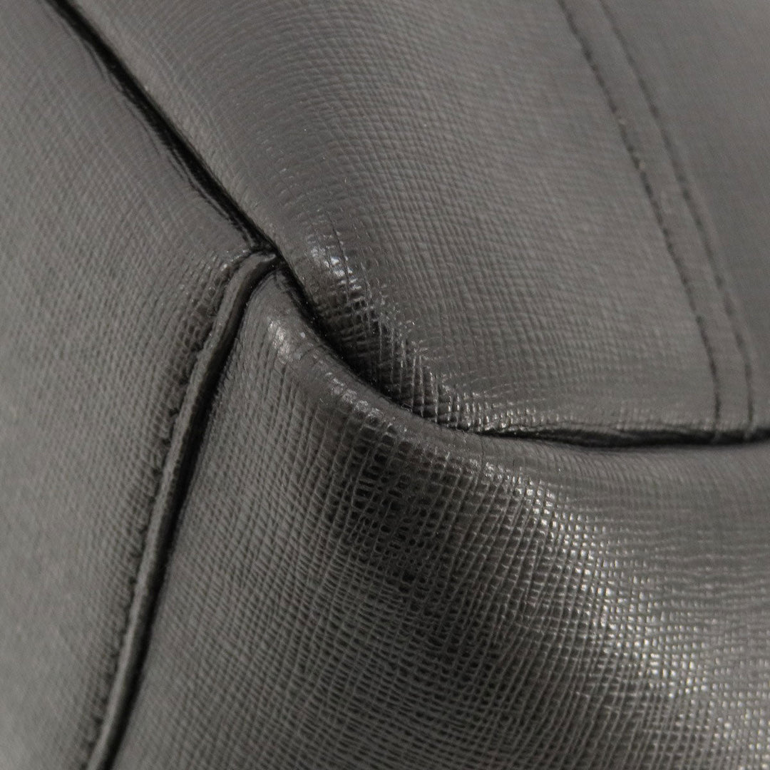 COACH Tote Bag 23576 leather black logo Women Used Authentic