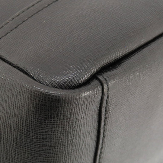 COACH Tote Bag 23576 leather black logo Women Used Authentic