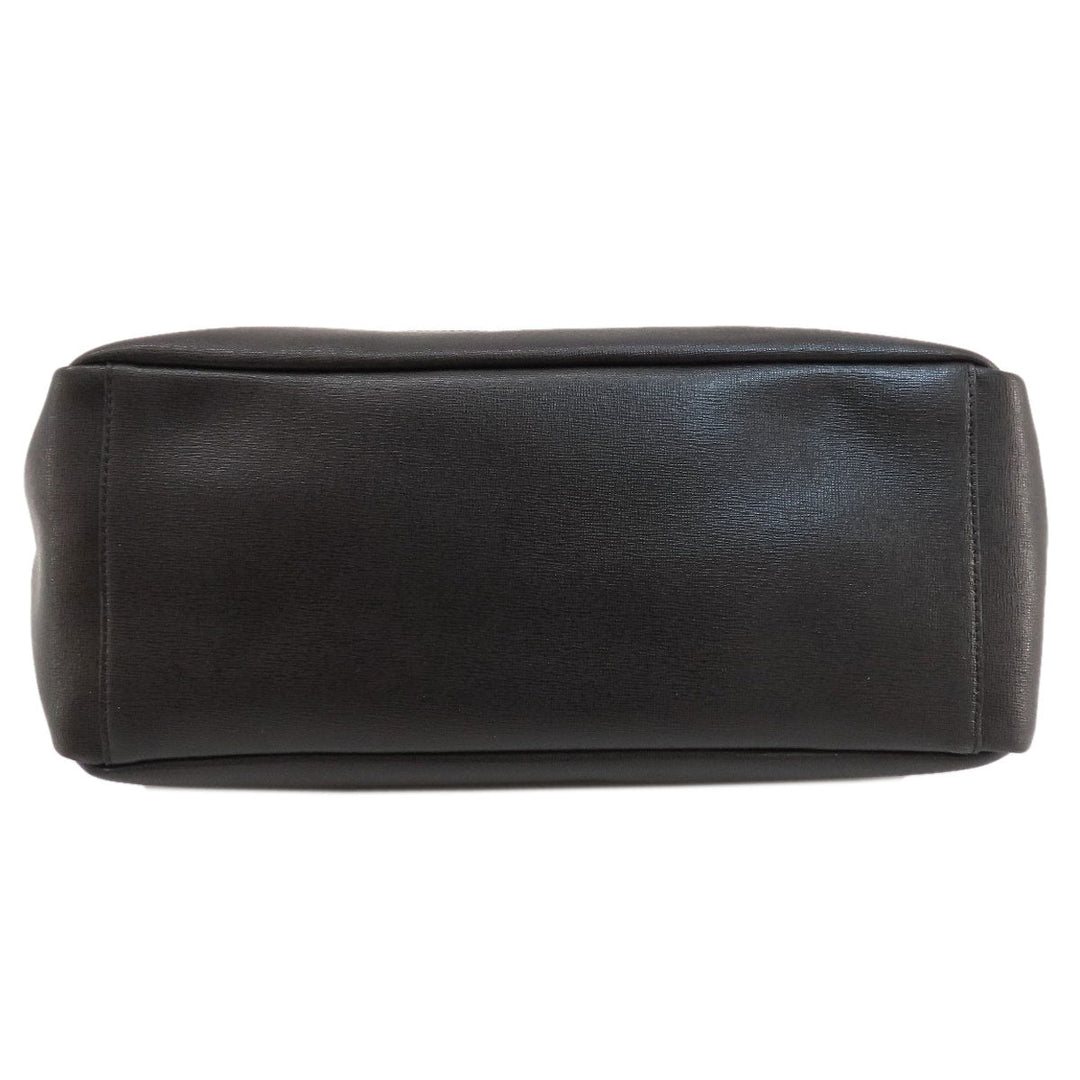 COACH Tote Bag 23576 leather black logo Women Used Authentic