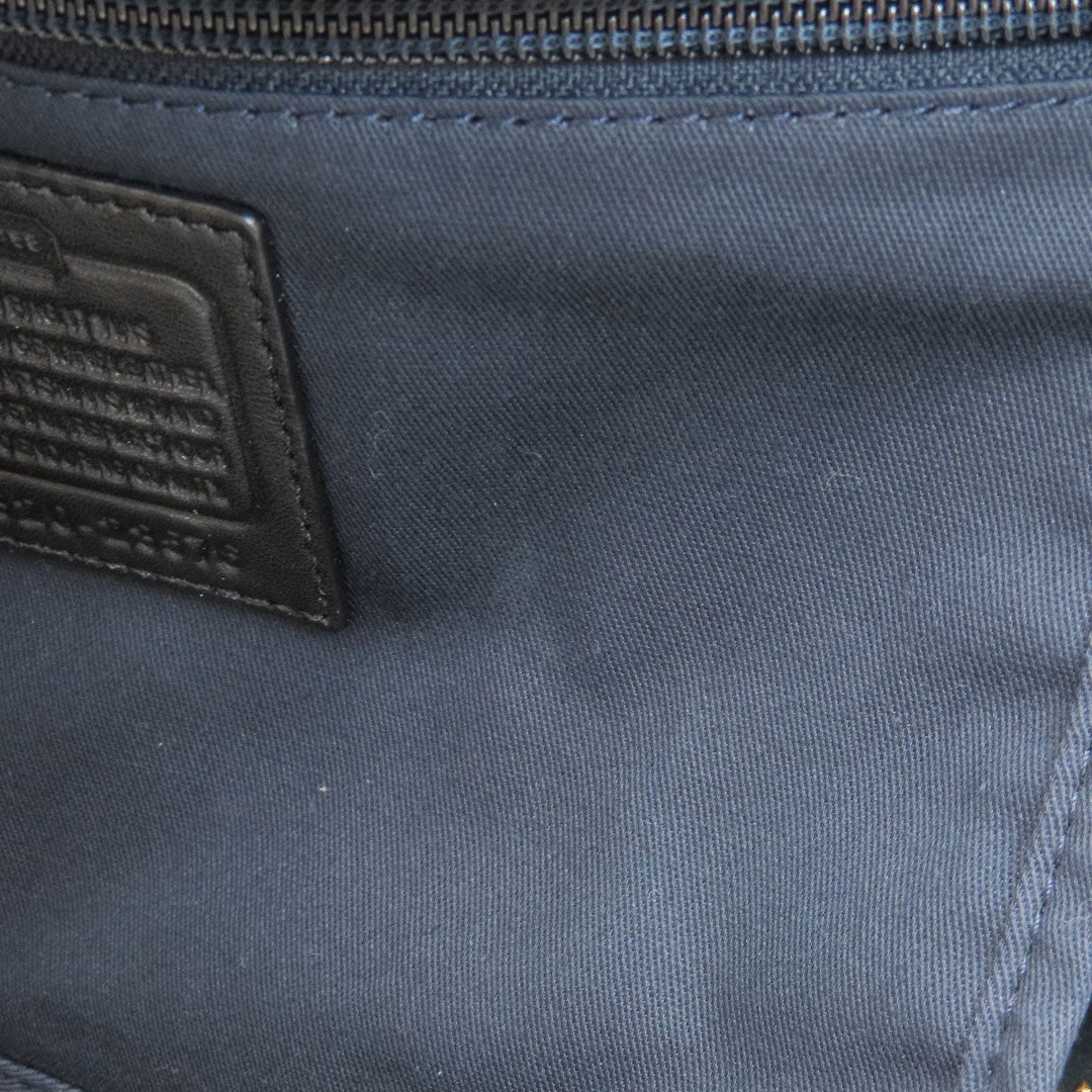 COACH Tote Bag 23576 leather black logo Women Used Authentic