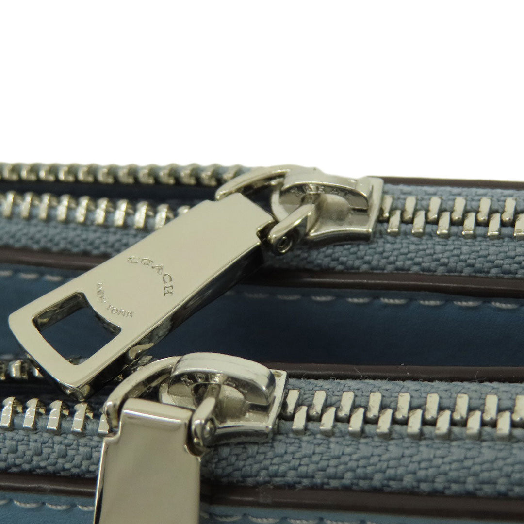 COACH Handbag F26139 PVC, Leather Brown Signature 2WAY Women Used Authentic