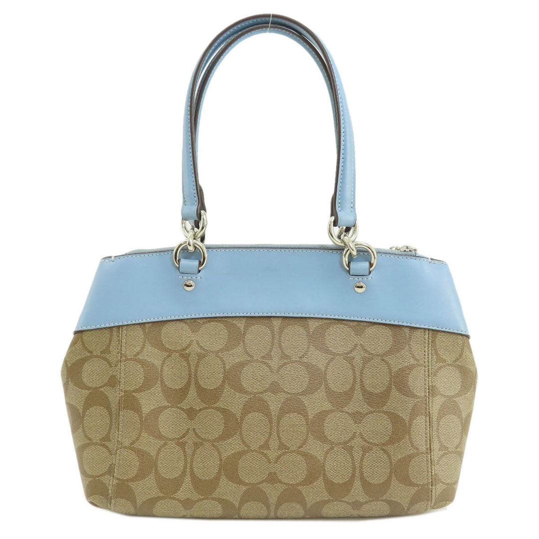 COACH Handbag F26139 PVC, Leather Brown Signature 2WAY Women Used Authentic