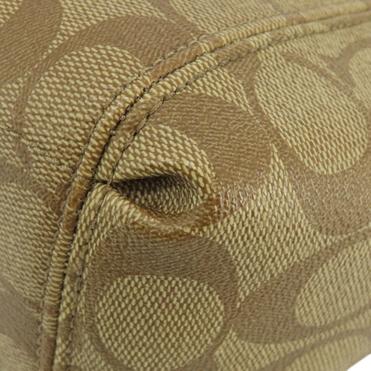 COACH Handbag F26139 PVC, Leather Brown Signature 2WAY Women Used Authentic