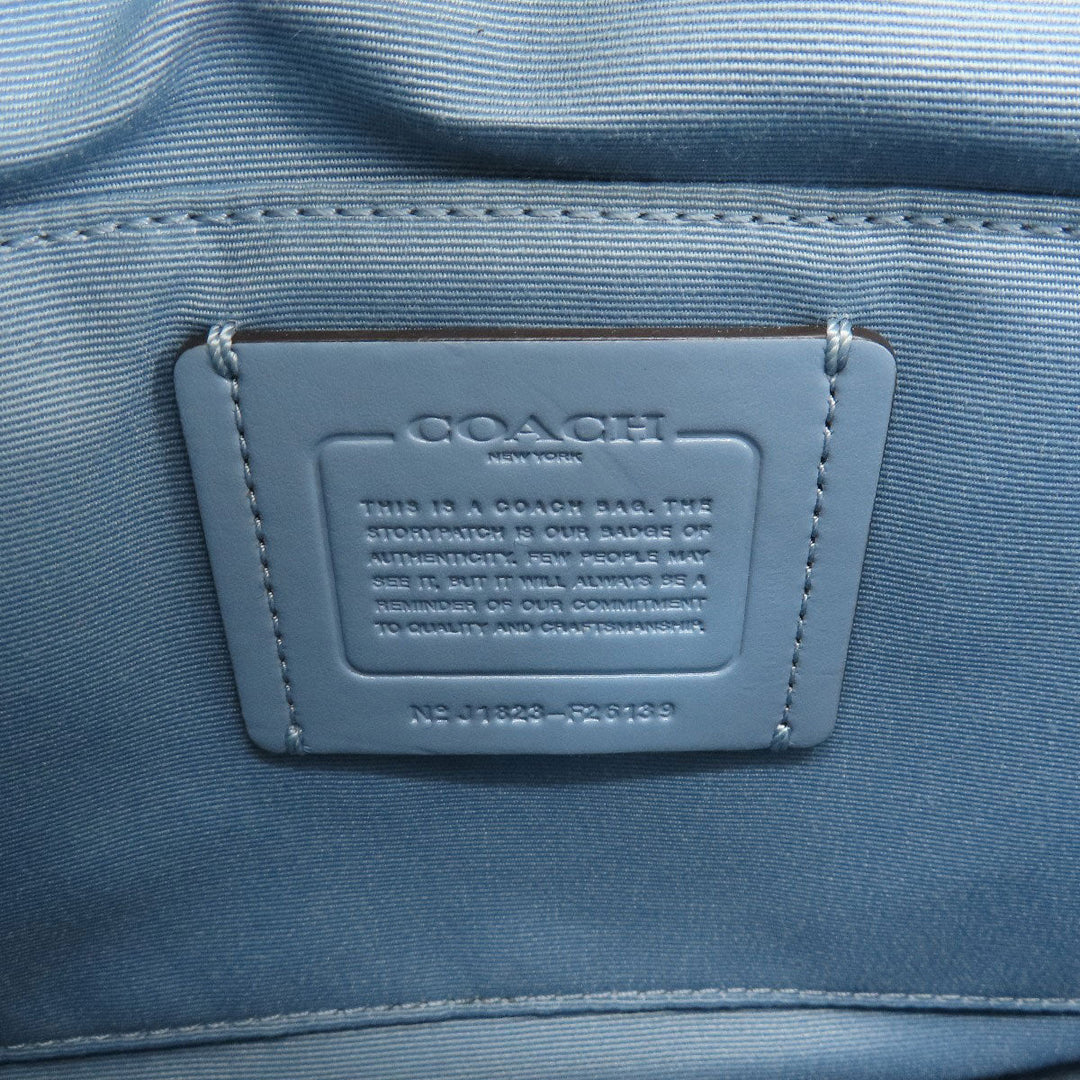 COACH Handbag F26139 PVC, Leather Brown Signature 2WAY Women Used Authentic