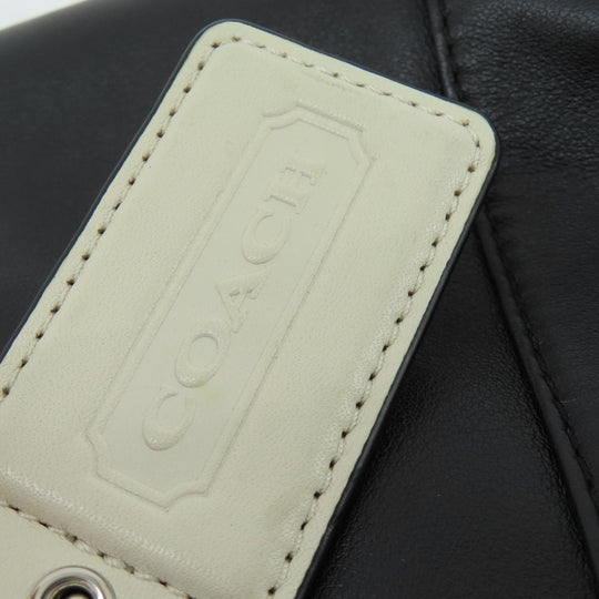 COACH Shoulder Bag F23948 leather black logo Women Used Authentic