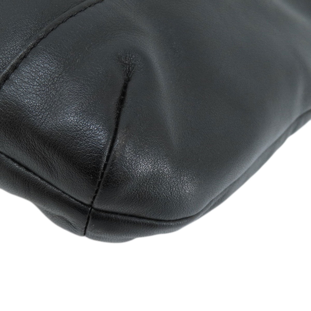 COACH Shoulder Bag F23948 leather black logo Women Used Authentic