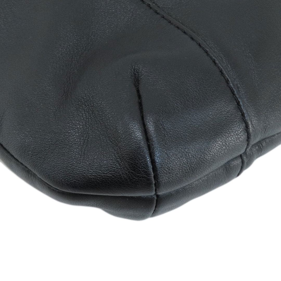 COACH Shoulder Bag F23948 leather black logo Women Used Authentic