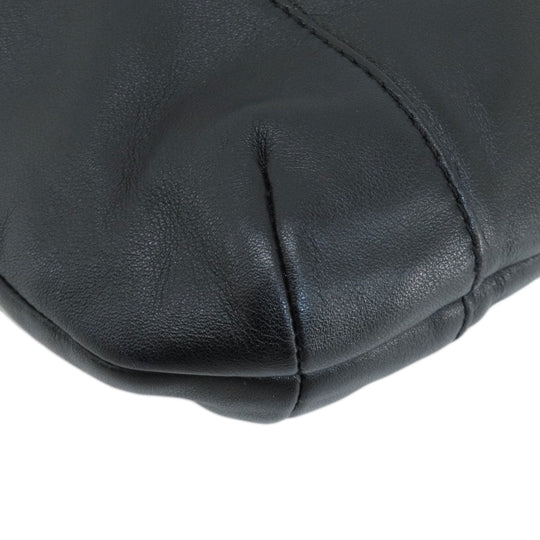 COACH Shoulder Bag F23948 leather black logo Women Used Authentic