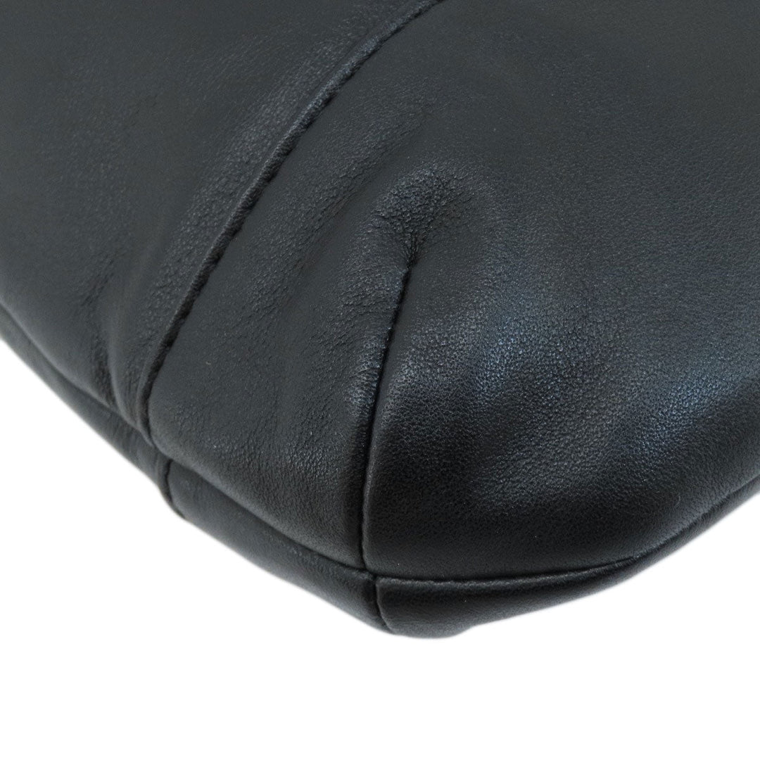 COACH Shoulder Bag F23948 leather black logo Women Used Authentic