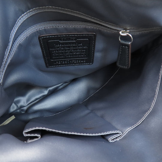 COACH Shoulder Bag F23948 leather black logo Women Used Authentic