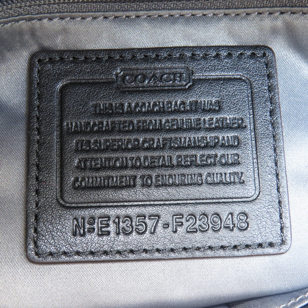 COACH Shoulder Bag F23948 leather black logo Women Used Authentic
