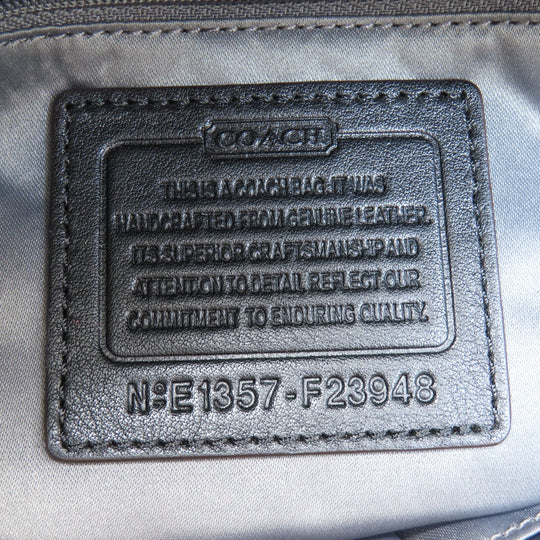 COACH Shoulder Bag F23948 leather black logo Women Used Authentic