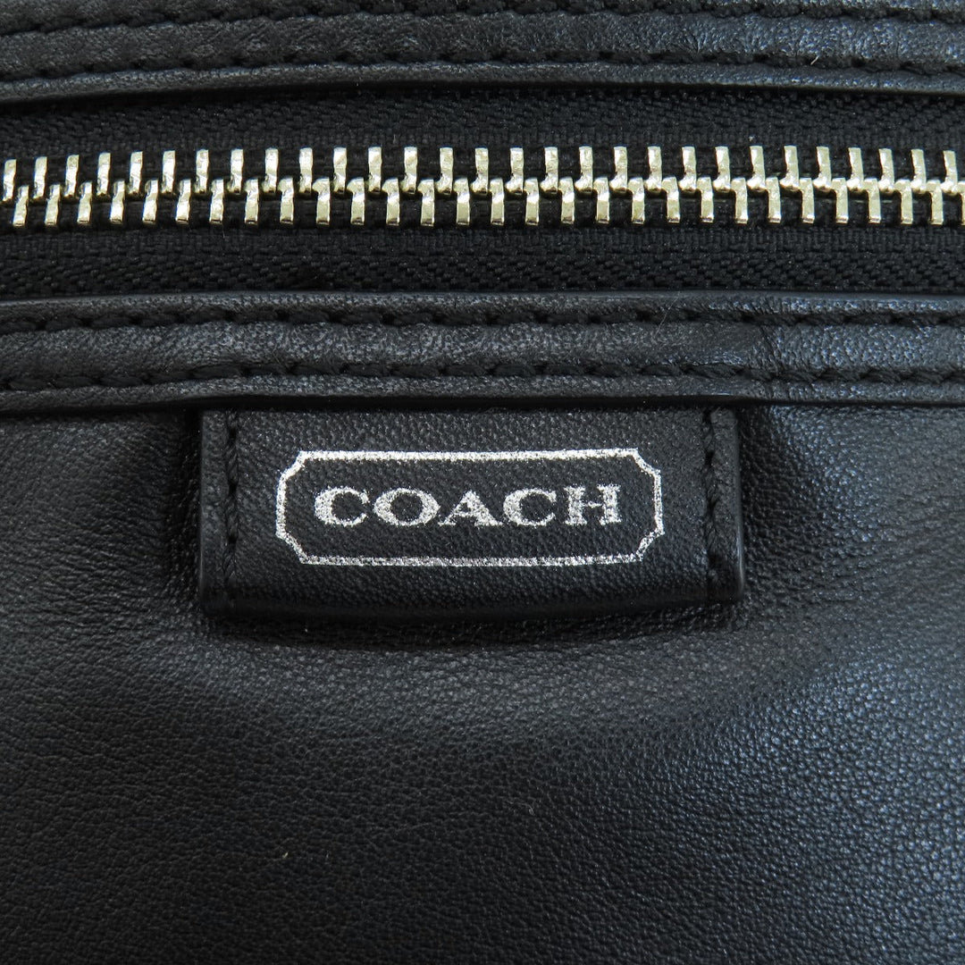 COACH Shoulder Bag F23948 leather black logo Women Used Authentic