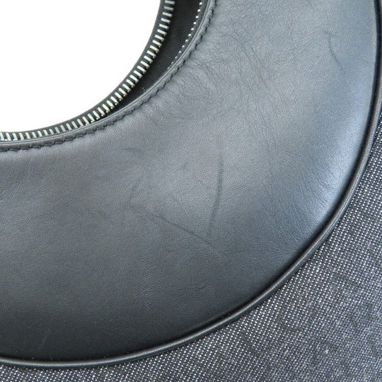 BVLGARI Shoulder Bag denim black O Bag Logomania