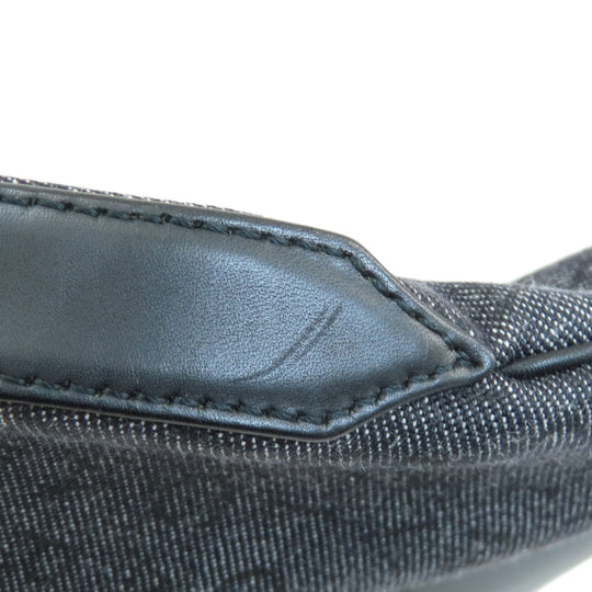 BVLGARI Shoulder Bag denim black O Bag Logomania