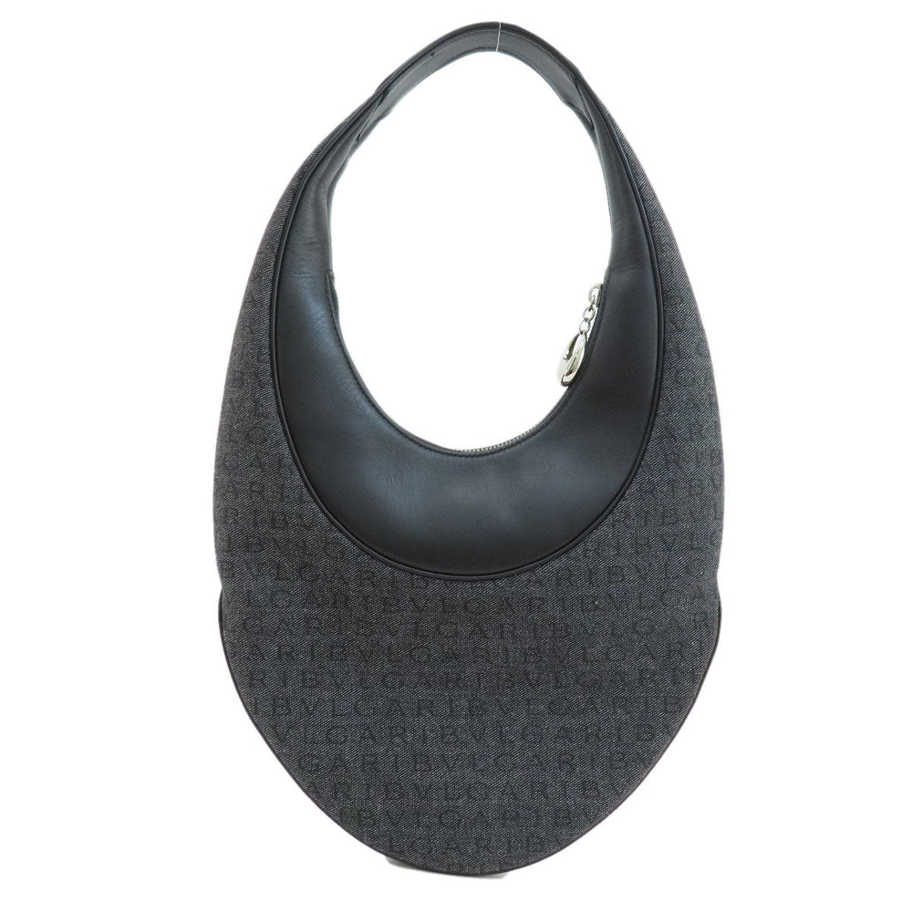 BVLGARI Shoulder Bag denim black O Bag Logomania