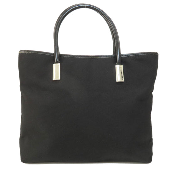 GUCCI Tote Bag canvas black Simple design Women Used Authentic