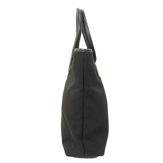 GUCCI Tote Bag canvas black Simple design Women Used Authentic