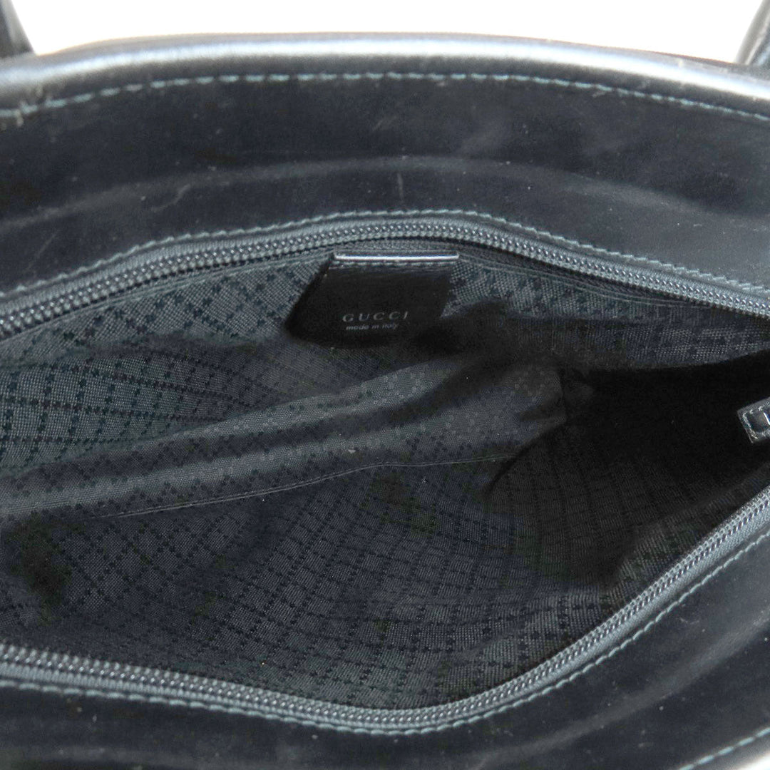 GUCCI Tote Bag canvas black Simple design Women Used Authentic