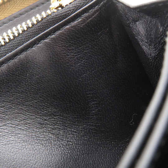LOEWE Long Wallet Purse lambskin gold anagram Women Used Authentic