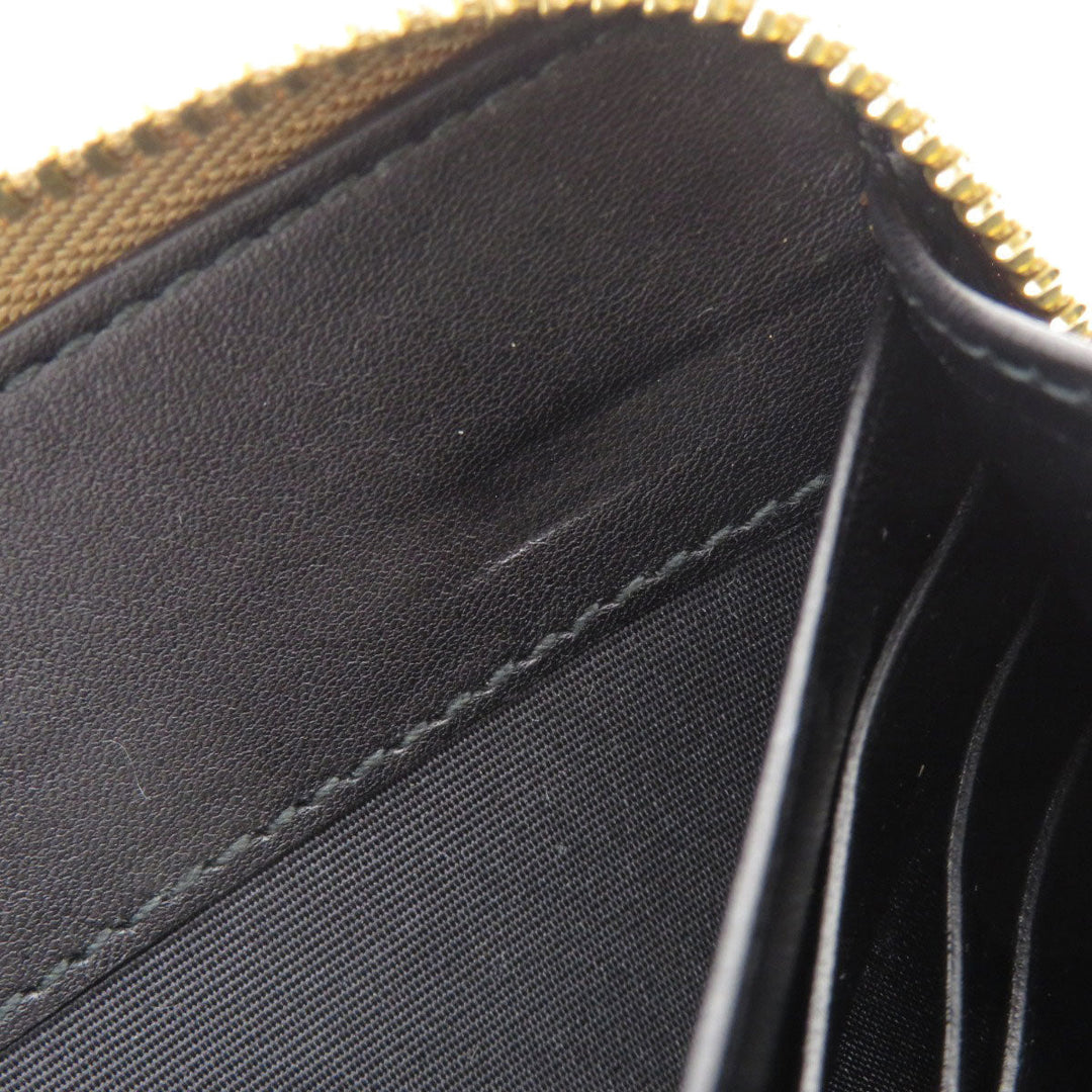 LOEWE Long Wallet Purse lambskin gold anagram Women Used Authentic