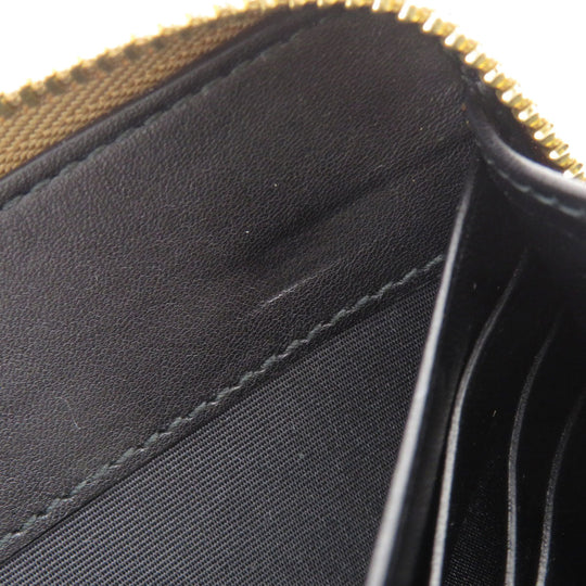 LOEWE Long Wallet Purse lambskin gold anagram Women Used Authentic