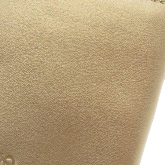 LOEWE Long Wallet Purse lambskin gold anagram Women Used Authentic