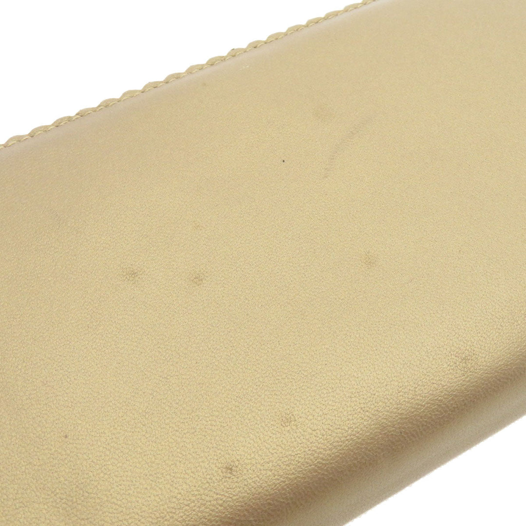 LOEWE Long Wallet Purse lambskin gold anagram Women Used Authentic