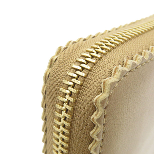 LOEWE Long Wallet Purse lambskin gold anagram Women Used Authentic