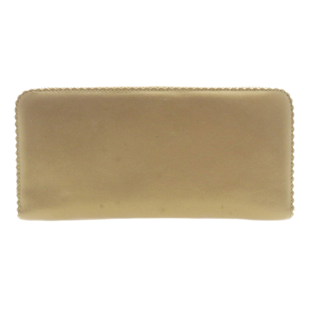 LOEWE Long Wallet Purse lambskin gold anagram Women Used Authentic
