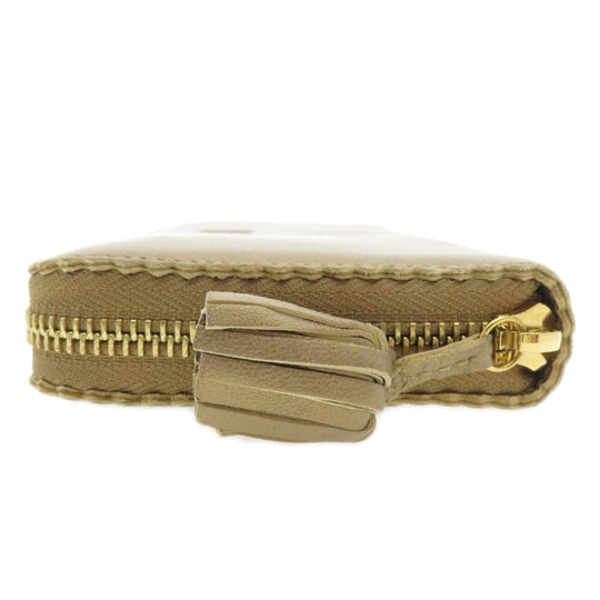 LOEWE Long Wallet Purse lambskin gold anagram Women Used Authentic