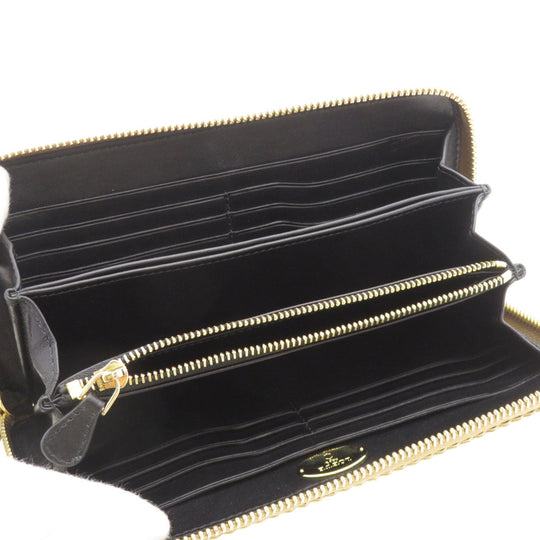 LOEWE Long Wallet Purse lambskin gold anagram Women Used Authentic