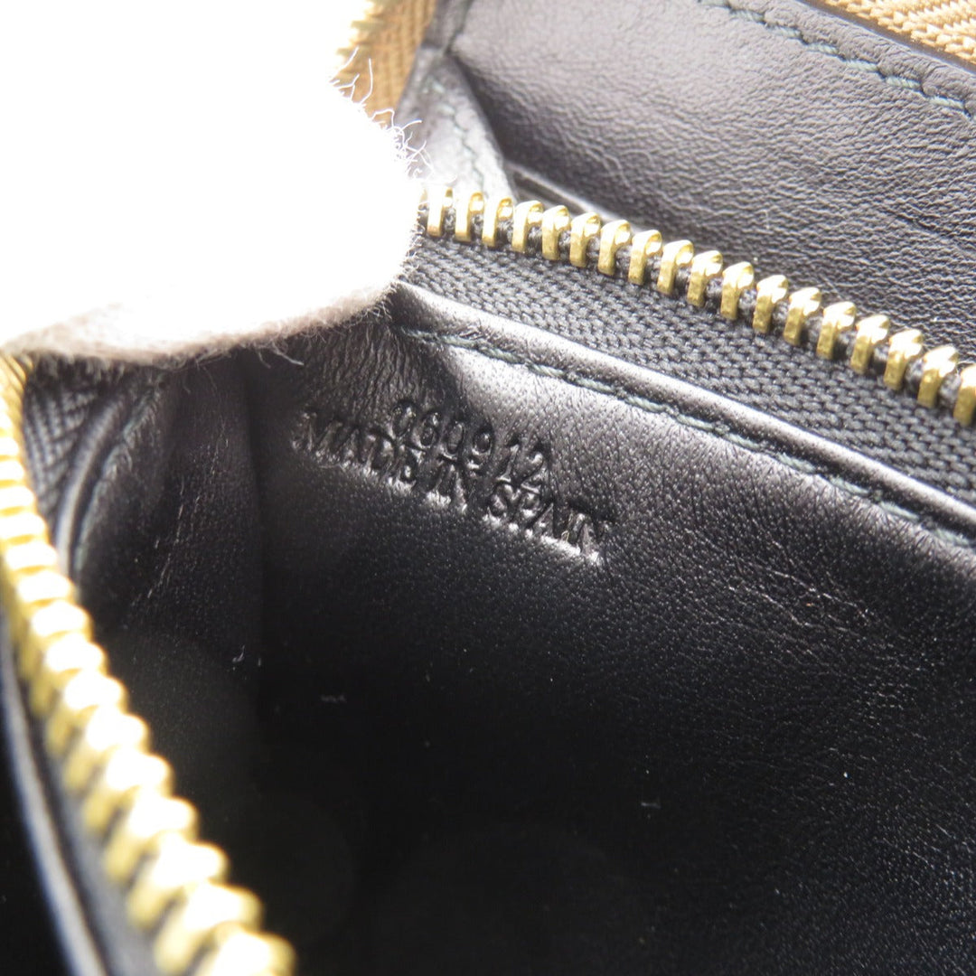 LOEWE Long Wallet Purse lambskin gold anagram Women Used Authentic