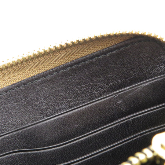 LOEWE Long Wallet Purse lambskin gold anagram Women Used Authentic