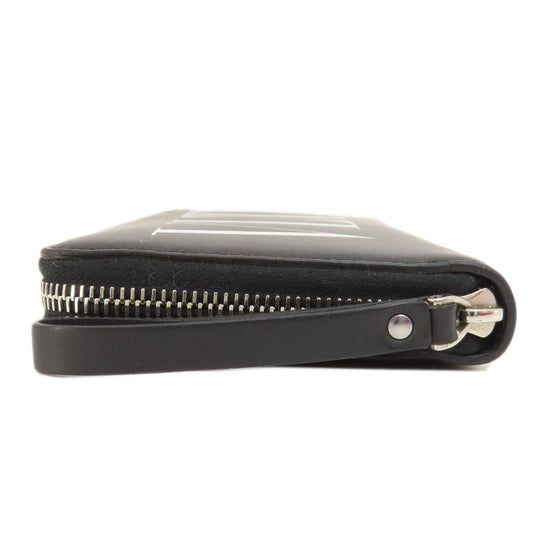 Valentino Long Wallet Purse leather black logo