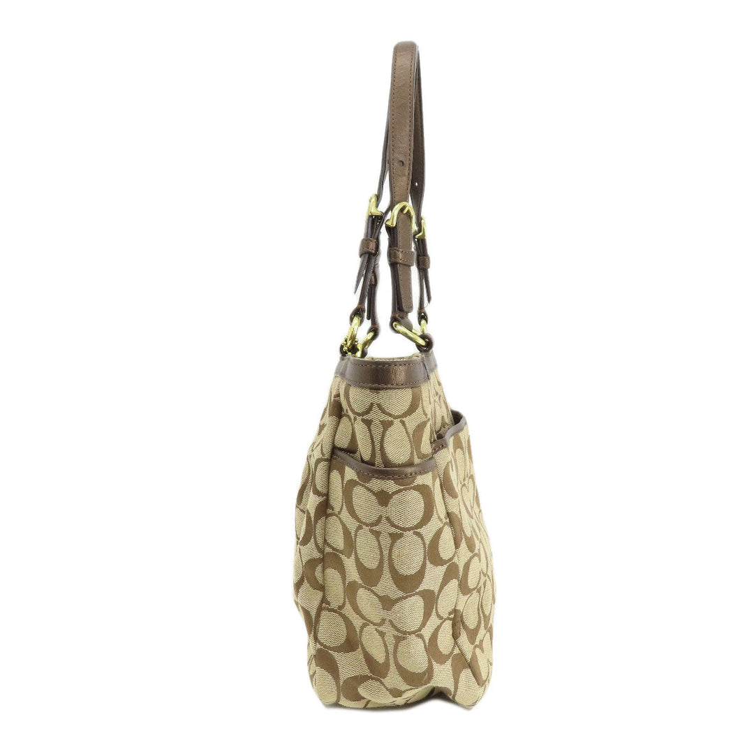 COACH Tote Bag F17726 canvas Brown Signature
