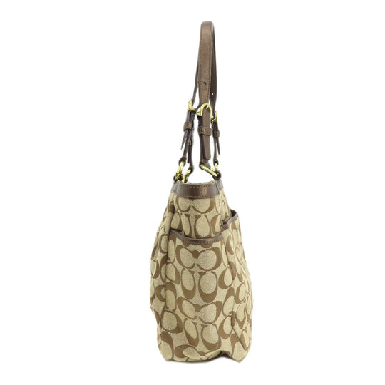 COACH Tote Bag F17726 canvas Brown Signature